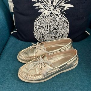 Sperry Top-Sider J Crew Gold Boat Shoes